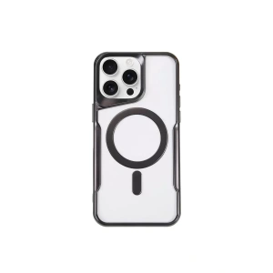 Hubrendy SH Newface Apple İphone 15 Pro Max Kılıf Boyi Magsafe Silikon Kapak - Siyah
