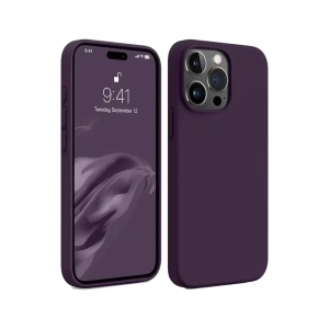 Hubrendy SH Newface Apple İphone 15 Pro Max Kılıf First Silikon - Mürdüm