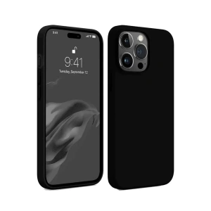 Hubrendy SH Newface Apple İphone 15 Pro Max Kılıf First Silikon - Siyah