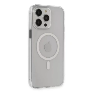 Hubrendy SH Newface Apple İphone 15 Pro Max Kılıf Tron Şeffaf Magsafe Kapak - Şeffaf