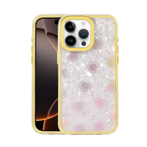 Hubrendy SH Newface Apple İphone 15 Pro Max Lumi Desenli Kapak - Sarı