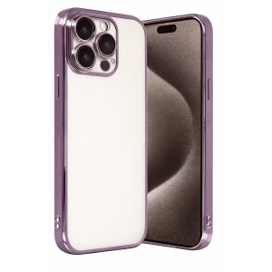 Hubrendy SH Newface Apple İphone 15 Pro Max Razer Lensli Silikon - Mor