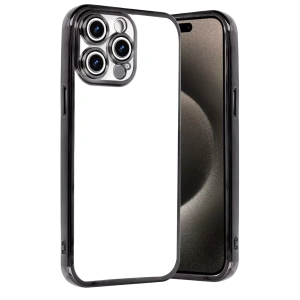Hubrendy SH Newface Apple İphone 15 Pro Max Razer Lensli Silikon - Siyah