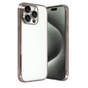 Hubrendy SH Newface Apple İphone 15 Pro Max Razer Lensli Silikon - Titan Gri