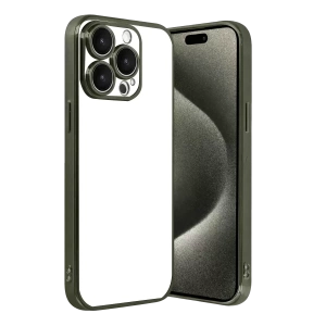Hubrendy SH Newface Apple İphone 15 Pro Max Razer Lensli Silikon - Yeşil
