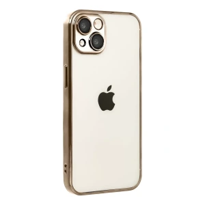 Hubrendy SH Newface Apple İphone 15 Razer Lensli Silikon - Çöl Titanyum