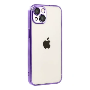 Hubrendy SH Newface Apple İphone 15 Razer Lensli Silikon - Mor