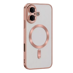 Hubrendy SH Newface Apple İphone 16 Kılıf Kross Magneticsafe Kapak - Rose