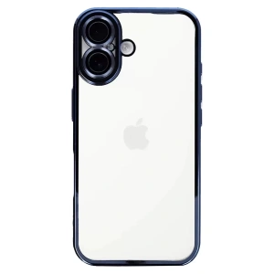 Hubrendy SH Newface Apple İphone 16 Kılıf Razer Lensli Silikon - Açık Mavi