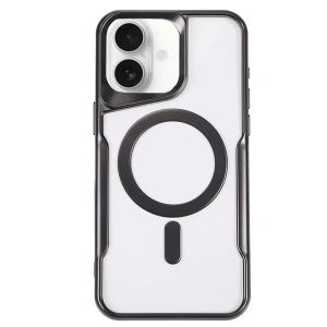 Hubrendy SH Newface Apple İphone 16 Plus Kılıf Boyi Magsafe Silikon Kapak - Siyah