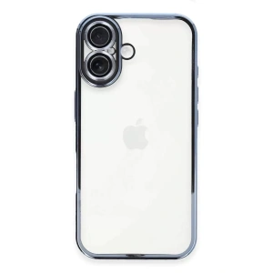 Hubrendy SH Newface Apple İphone 16 Plus Kılıf Razer Lensli Silikon - Açık Mavi