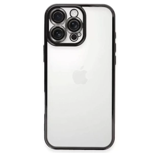 Hubrendy SH Newface Apple İphone 16 Pro Kılıf Razer Lensli Silikon - Siyah