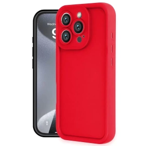 Hubrendy SH Newface Apple İphone 16 Pro Kılıf Viera Silikon - Kırmızı
