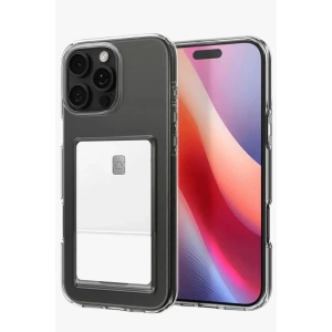 Hubrendy SH Newface Apple İphone 16 Pro Max Kılıf Kart Şeffaf Silikon - Şeffaf