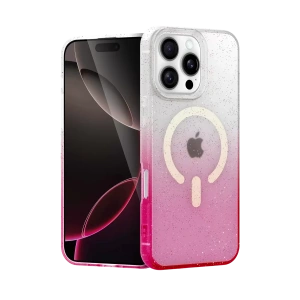 Hubrendy SH Newface Apple İphone 16 Pro Max Pummel Shiny Magsafe Kapak - Pembe