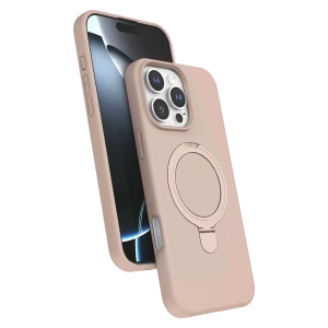 Hubrendy SH Newface Apple İphone 16 Pro Max Regal Magsafe Standlı Kapak - Çöl Titanyum