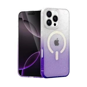 Hubrendy SH Newface Apple İphone 16 Pro Pummel Shiny Magsafe Kapak - Mor