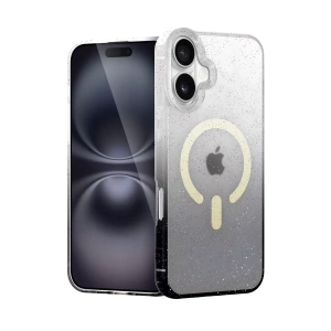 Hubrendy SH Newface Apple İphone 16 Pummel Shiny Magsafe Kapak - Siyah