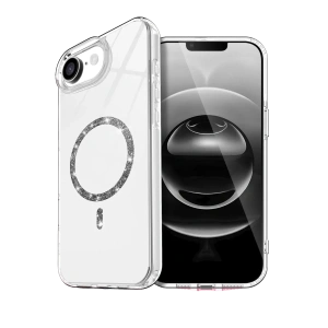 Hubrendy SH Newface Apple İphone 16e Live Diamond Magsafe Kapak - Şeffaf