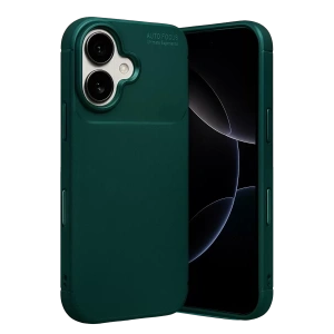 Hubrendy SH Newface Apple İphone 17 Auto Focus Karbon Kapak - Koyu Yeşil