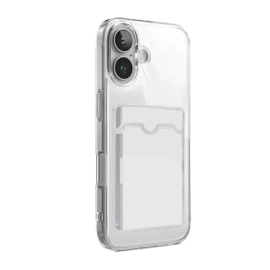 Hubrendy SH Newface Apple İphone 17 Kart Şeffaf Silikon - Şeffaf