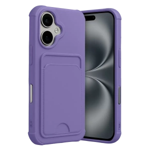 Hubrendy SH Newface Apple İphone 17 Kelvin Kartvizitli Silikon - Lila