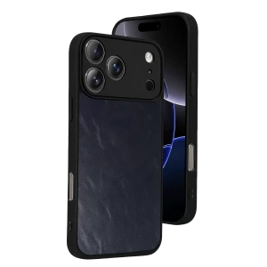 Hubrendy SH Newface Apple İphone 17 Pro Aras Deri Kapak - Lacivert