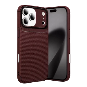 Hubrendy SH Newface Apple İphone 17 Pro Auto Focus Karbon Kapak - Bordo