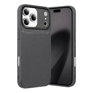 Hubrendy SH Newface Apple İphone 17 Pro Auto Focus Karbon Kapak - Gri