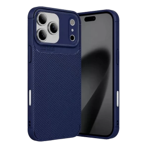 Hubrendy SH Newface Apple İphone 17 Pro Auto Focus Karbon Kapak - Lacivert