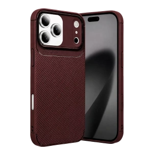 Hubrendy SH Newface Apple İphone 17 Pro Max Auto Focus Karbon Kapak - Bordo