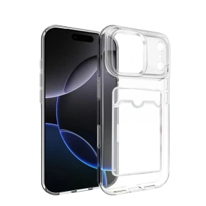 Hubrendy SH Newface Apple İphone 17 Pro Max Kart Şeffaf Silikon - Şeffaf