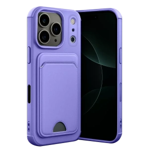Hubrendy SH Newface Apple İphone 17 Pro Max Kelvin Kartvizitli Silikon - Lila