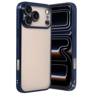 Hubrendy SH Newface Apple İphone 17 Pro Max Razer Lensli Silikon - Lacivert