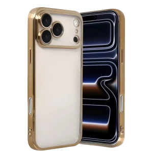 Hubrendy SH Newface Apple İphone 17 Pro Razer Lensli Silikon - Gold