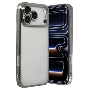 Hubrendy SH Newface Apple İphone 17 Pro Razer Lensli Silikon - Titan Gri