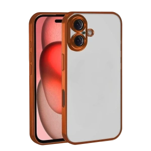 Hubrendy SH Newface Apple İphone 17 Razer Lensli Silikon - Turuncu
