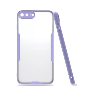 Hubrendy SH Newface Apple İphone 7 Plus Kılıf Platin Silikon - Lila