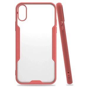 Hubrendy SH Newface Apple İphone X Kılıf Platin Silikon - Pembe