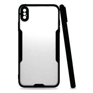 Hubrendy SH Newface Apple İphone Xs Max Kılıf Platin Silikon - Siyah