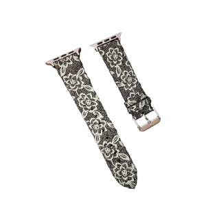 Hubrendy SH Newface Apple Watch 38mm Creeper Desenli Kordon - Siyah
