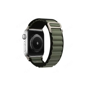 Hubrendy SH Newface Apple Watch 42mm Mountain Kordon - Siyah-yeşil