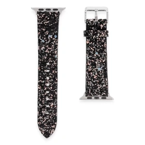 Hubrendy SH Newface Apple Watch 42mm Starry Taşlı Kordon - Siyah