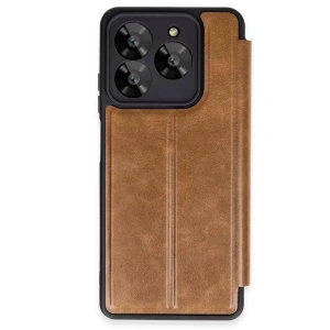 Hubrendy SH Newface General Mobile Era 30 Kılıf Flip Cover - Taba