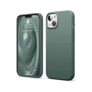 Hubrendy SH Newface İphone 14 Kılıf First Silikon - Koyu Yeşil