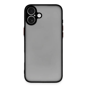 Hubrendy SH Newface İphone 16 Kılıf Montreal Silikon Kapak - Siyah