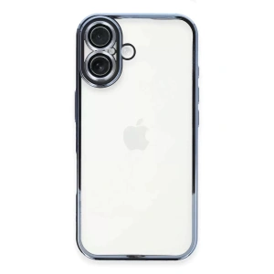 Hubrendy SH Newface İphone 16 Plus Kılıf Razer Lensli Silikon - Açık Mavi