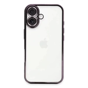 Hubrendy SH Newface İphone 16 Plus Kılıf Razer Lensli Silikon - Mor