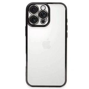 Hubrendy SH Newface İphone 16 Pro Kılıf Razer Lensli Silikon - Siyah