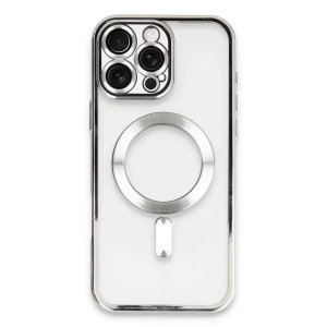 Hubrendy SH Newface İphone 16 Pro Max Kılıf Kross Magneticsafe Kapak - Gümüş